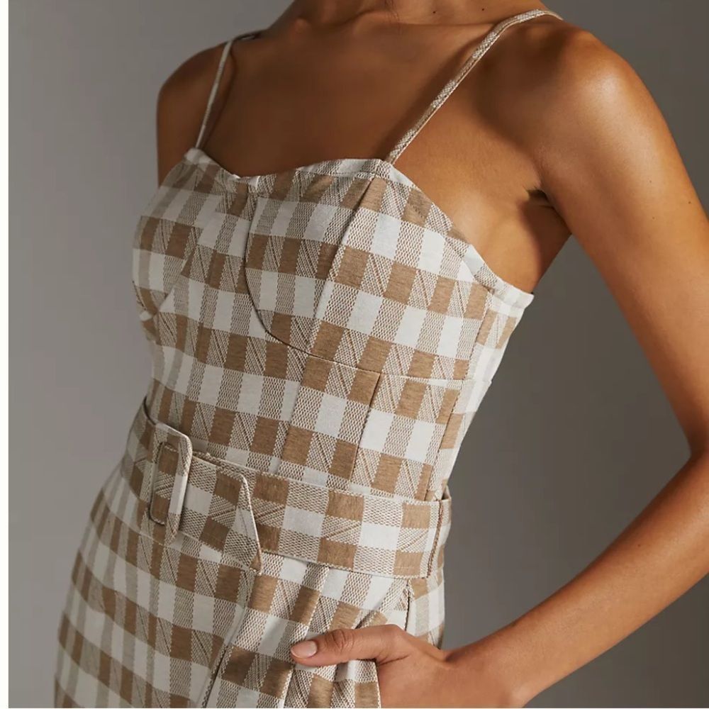 Anthropologie En Saidon Plaid Jumpsuit Size XS - Picture 2 of 14